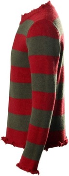 NUWIND Freddy Krueger sweter w paski, dzianinowy sweter, koszmar na ulicy