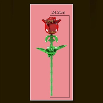 MOLD ETERNAL ROSE KING BLOCKS 24005 ПОДАРОК ​​НА ДЕНЬ СВЯТОГО ВАЛЕНТИНА ЦВЕТОЧНЫЕ БЛОКИ