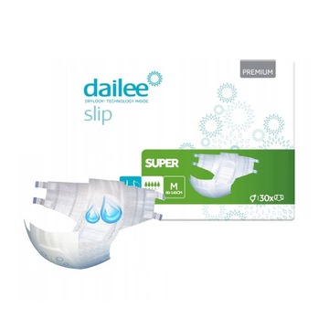 Подгузники Dailee Slip Premium Super M на липучке
