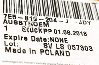 фото thumb №7, Vw transporter vi передняя приборная панель приборная правая решётка обдув воздуха