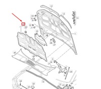 Audi a4 b9 двигатель bonnet sound абсорбер 8w0863825b Оригинал, фото thumb