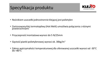 Uszczelka piankowa 10mm x 10m x 3mm BIAŁA