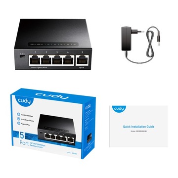 КОММУТАТОР LAN GS105 5 ГИГАБИТНЫХ ПОРТОВ 1000 МБ/с Металл
