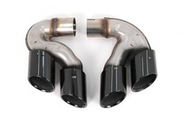фото thumb №8, Наконечники вихлоп bmw x5 x6 x7 g05 g06 g07 18- зразок v8 чорні чорний