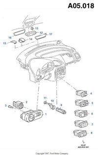 фото thumb №9, Панель кнопка скло лівий перед ford galaxy 94-00