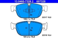 Тормозные колодки тормозные перед 13.0460-7328.2 ate volvo Цена, фото thumb