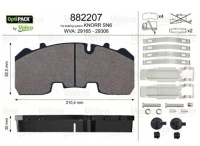 фото thumb №1, Тормозные колодки тормозные задняя valeo iveco eurocargo renault magnum man f90 оригинал