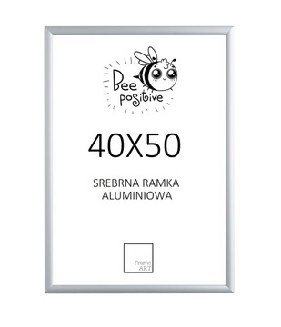 СЕРЕБРЯНАЯ АЛЮМИНИЕВАЯ РАМА 40x50 ПОСТЕР-ПАЗЗЛ 50x40