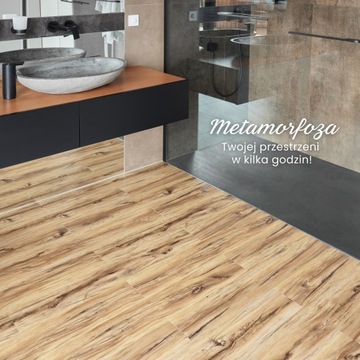 Panele Winylowe Samoprzylepne 5m² NATURALNE DREWNO Deski parkiet WODOODP*
