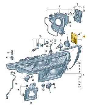 фото thumb №1, Новое оригинальные audi оригинальный номер плата з obwodami drukowanymi 4m8941475a