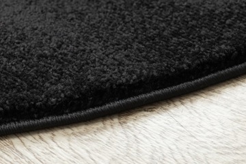 Dywan SOFTY black czarny jednokolorowy 200 koło