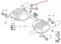 фото thumb №10, Bmw 3 coupe e92 rear правий exhaust hanger кронштейн 18207571006 7571006