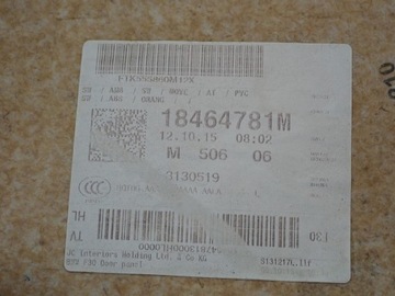 фото thumb №9, Боковина обивка дверь левый зад 18464781m 2083451 bmw 3 f31 универсал 15r