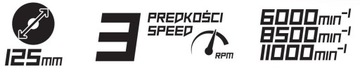 ЭКСЦЕНТРИЧЕСКАЯ ШЛИФОВАЛЬНАЯ МАШИНА DEDRA SAS+ 18V DED7062