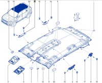 Кронштейн шторки безпеки повітряної праве dacia duster iii bigster Оригінал, фото thumb
