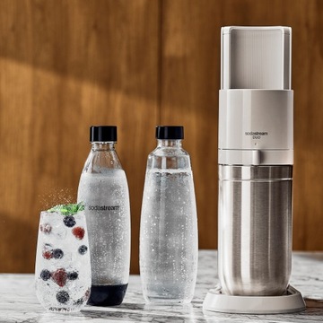 САТУРАТОР ДЛЯ КАРБОНИРОВАНИЯ ВОДЫ SODASTREAM DUO | 2x БУТЫЛКА 1 Л + 2x КАРТРИДЖ + СИРОПЫ