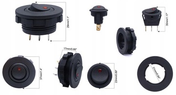 ПАНЕЛЬНЫЙ ВЫКЛЮЧАТЕЛЬ SPST LED SWITCH 12V 20A CZ