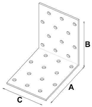 Łącznik Kątownik Ciesielski KM0 40x40x25x2,0 1 szt