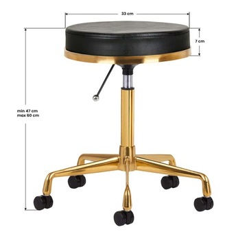 TABORET KOSMETYCZNY H4 ZŁOTY CZARNY