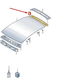 фото thumb №1, Audi e-tron gt rear lower roof cross балка 9j1817575y