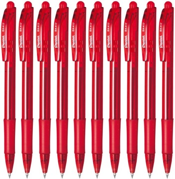 PENTEL BK 417 АВТОМАТИЧЕСКАЯ ШАРИКОВАЯ РУЧКА WOW RED x 10