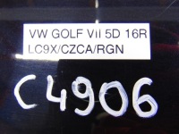 фото thumb №14, Дверь правая зад правое задние vw golf vii 7 hb 5d код краски lc9x