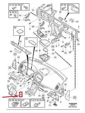 фото thumb №10, Рамка навигации панель instrumentów volvo xc60 mk1 оригинальный 1284824