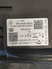 фото thumb №16, Mercedes g klasa w463 лампа relektor full led права ліва повний