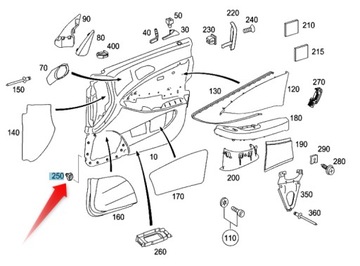 фото thumb №1, Клипса скоба обивка дверь mercedes cls w219