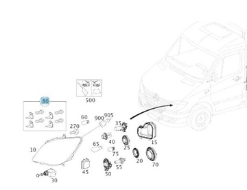 фото thumb №4, Набор ремонтный фара r mercedes sprinter 906