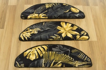 ЛЕСТНИЧНЫЕ ПОКРЫТИЯ MONSTERA ЗОЛОТО ЧЕРНЫЕ