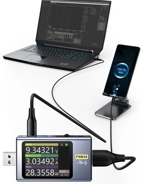 Wielofunkcyjny miernik portu USB, FNB58 Bluetooth, FNIRSI, FN-FNB58-BT
