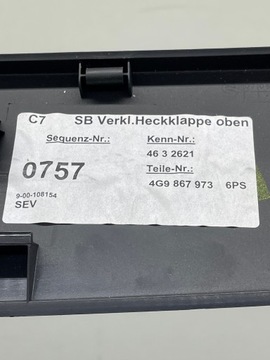 фото thumb №11, Audi a6 c7 avant обивка обшивки крышки багажника кнопка подъёма