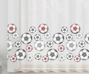 Firany Woalowe Firana Dla Chłopca Piłka Futbol Z Wszytą Taśmą sz. 150x140