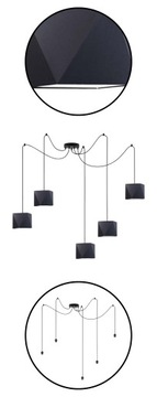 Подвесная потолочная люстра Spider LAMPSHADE 50 COLORS для гостиной