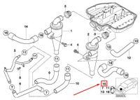 Bmw z8 roadster e52 левый пабтрубок  вентиляционный сепаратора масла 11151406953 с Разборки, фото thumb