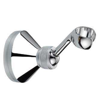 Uchwyt natryskowy prysznicowy punktowy PARYS metalowy chrom