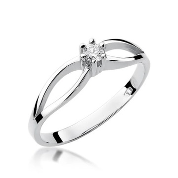 Кольцо W-49 0,10CT Diamonds White Gold 585