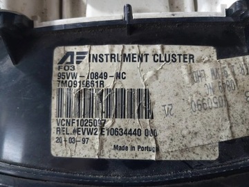 фото thumb №13, Спидометр манометр vw sharan 1.9 tdi 7m0919861r 95vw10849nc