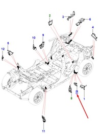 фото thumb №1, Jaguar i-pace x590 left lower rear wheelarch insulator t4k1746 original