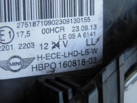 фото thumb №9, Фара передняя перед передняя левая mini cooper r55 r56 2007- 160818-03 oem номер