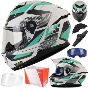 Kask motocyklowy LS2 FF808 Stream II Road M. Cyan Grey S