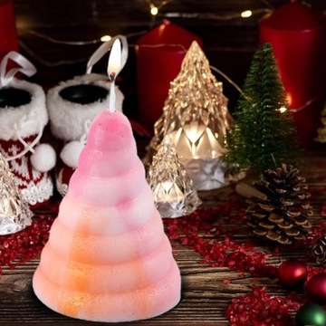Новогодняя силиконовая форма для свечей - смола для 3D елочных свечей,