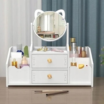 Коробочка-органайзер для косметики с зеркалом.