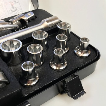 Набор торцевых ключей TORX 1/2 с трещоткой + внутренние внешние головки