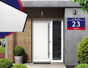 Адресная тарелка с номером дома алюминий 30x20