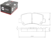 фото thumb №1, Гальмівні колодки гальмівні suzuki wagon r+ 97-00 a.b.s.