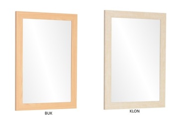 LUSTRO 100x80 w ramie WENGE BIAŁE olcha 12 KOLORÓW