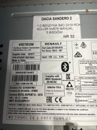 фото thumb №2, Радио dacia duster ii usb bluetooth 281156181r bez код