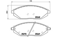 фото thumb №1, Brembo тормозные колодки тормозной. chevrolet spark 10- перед